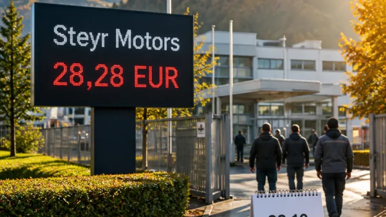 Steyr Motors bleibt volatil: Aktie bei 28,28 EUR — Ausblick vor Q3-Bericht