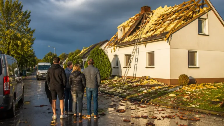 Tornado in Eferding reißt Dach ab – Unwetter wütete nur wenige Minuten