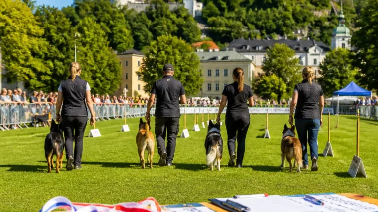 Vier Mensch‑Hund‑Teams zeigen Leistung beim Jedermann‑Turnier in Salzburg