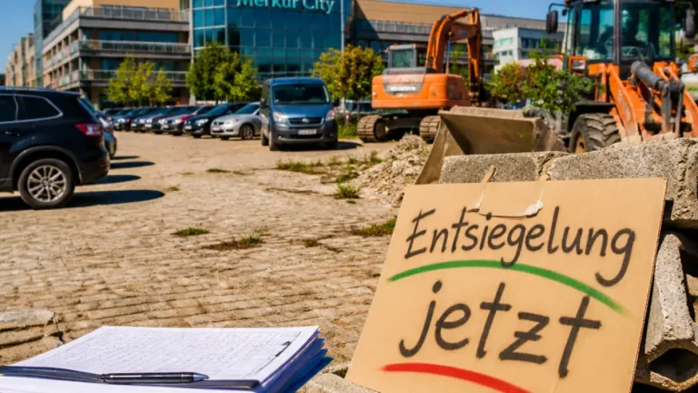 Wiener Neustadt: Grüne bringen Entsiegelungs-Initiative für Parkplatz neben Merkurcity in den Gemeinderat