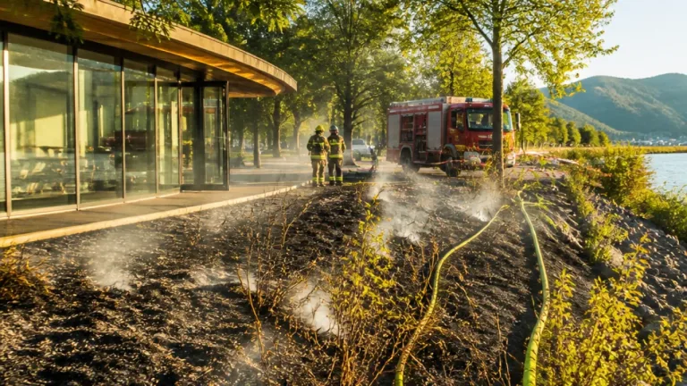 Wiesenbrand bei Achweg in Bregenz rasch gelöscht – Brandursache weiter unklar