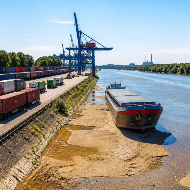 Niedriger Donaupegel zwingt heimische Wirtschaft zu teuren Umwegen