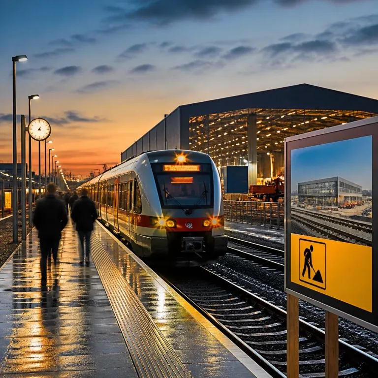 Neu eröffneter Bahnhof Fangschleuse bei Tesla-Werk nimmt Zugverkehr auf