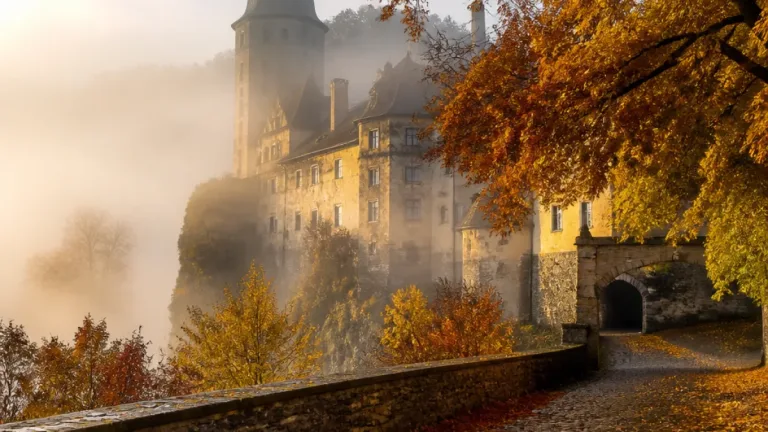 Wolfsberg: Schloss in nebliger Herbststimmung zieht Blick auf sich