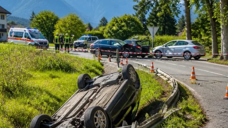 Zwei Unfälle im Bezirk Schwaz: Überschlag in Gallzein, Kollision in Ramsau mit drei Verletzten