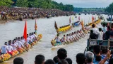 বৈঠার তালরে মুখর কীর্তিনাশা: হাজারো দর্শক উপস্থিতি ও নৌকাবাইচে আমগ্রামের জয়
