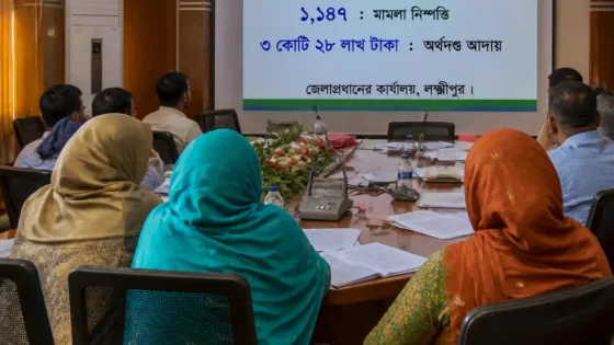 লক্ষ্মীপুরে চার মাসে গ্রাম আদালতে ১,৮০২ মামলা; নিষ্পত্তি ১,১৪৭ ও ক্ষতিপূরণ ৩ কোটি ২৮ লাখ