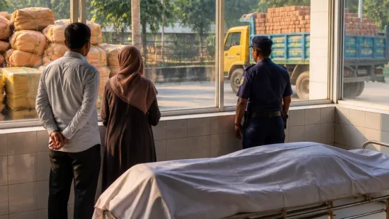 নাটোর লালপুরে ট্রাকের ধাক্কায় পথচারীর মৃত্যু; ময়নাতন্দন ছাড়াই লাশ হস্তান্তর চলছে