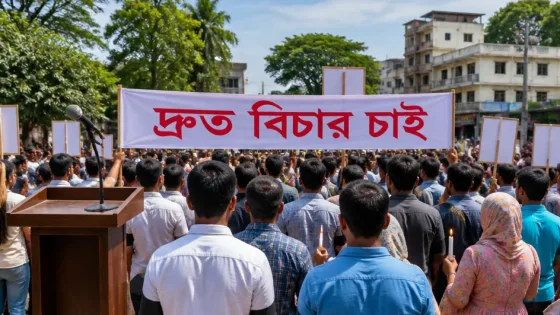 সাংবাদিক আলিফ ফকির হত্যার প্রতিবাদে কুমিল্লায় মানববন্ধন ও দ্রুত বিচার দাবি