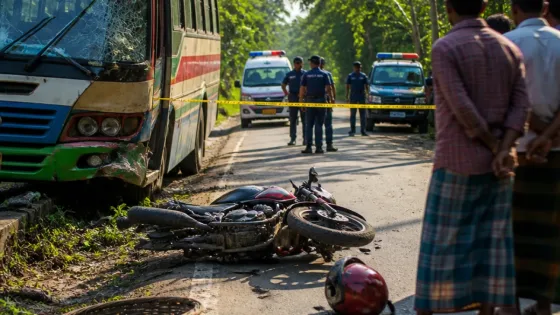 সাতক্ষীরার দেবহাটায় যাত্রীবাহী বাসের ধাক্কায় মোটরসাইকেল আরোহীর মৃত্যু