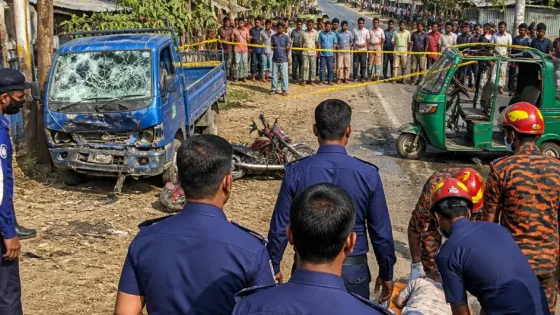 ঠাকুরগাঁওয়ের ভূল্লীতে ত্রিমুখী সংঘর্ষে দুই নিহত, চালক আটক