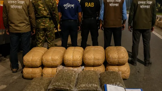 যশোরে পৃথক অভিযান: মোট ১৯ কেজি গাঁজা জব্দ, পাঁচজন গ্রেপ্তার