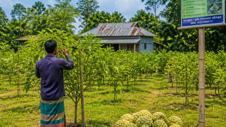 ২০ শতকে ২৬০ গাছ: নড়াইলে ননীফল চাষ করে মাসে আয় এক লাখ—রবিউলের গল্প