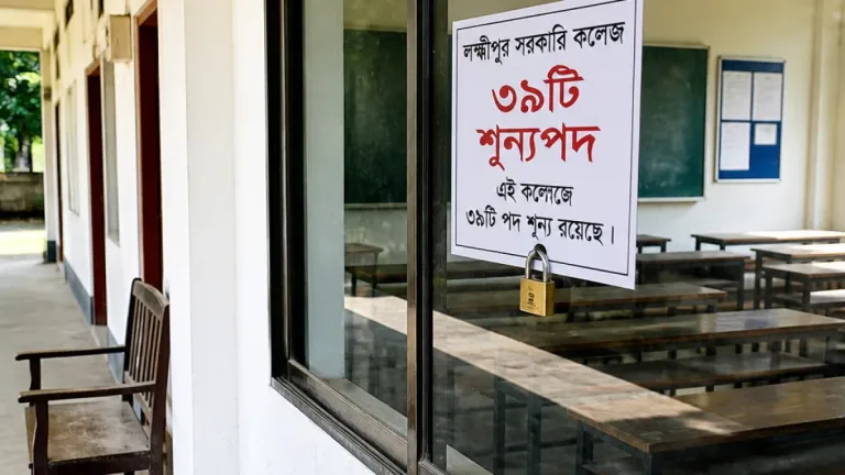 ৩৯টি শূন্য পদের কারণে পাঠদান বাধাগ্রস্ত: লক্ষ্মীপুর সরকারি কলেজে সংকট গভীর