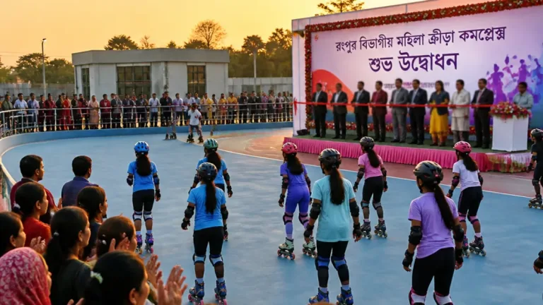 আড়াই বছর পর চালু রংপুর বিভাগীয় মহিলা ক্রীড়া কমপ্লেক্স: মেয়েদের জন্য স্কেটিং ক্যাম্পে যাত্রা