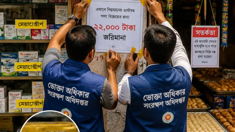 বাবুরহাটে খাদ্যে ভেজাল, ভুয়া ‘ডা.’ সনদ ও মেয়াদোত্তীর্ণ ওষুধে তিন প্রতিষ্ঠানে মোট ২২ হাজার টাকা জরিমানা
