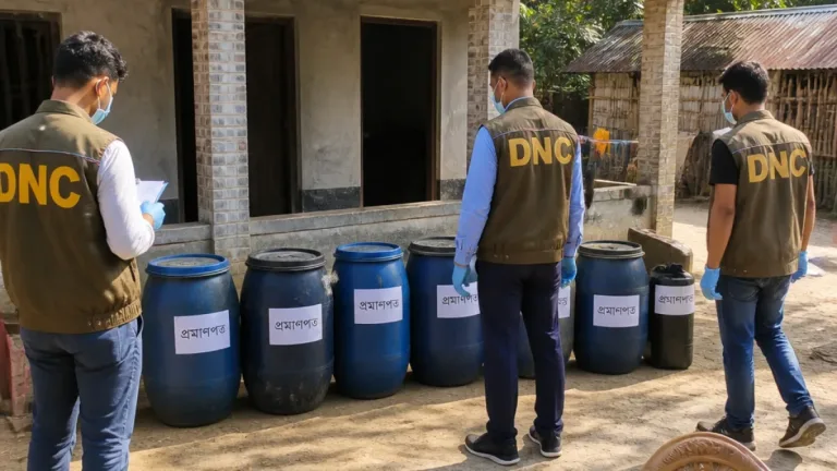 বগুড়ার শেরপুরে তল্লাশিতে ২০ লিটার দেশীয় চোলাই মদ ও ৫০০ লিটার ওয়াশসহ যুবক গ্রেফতার