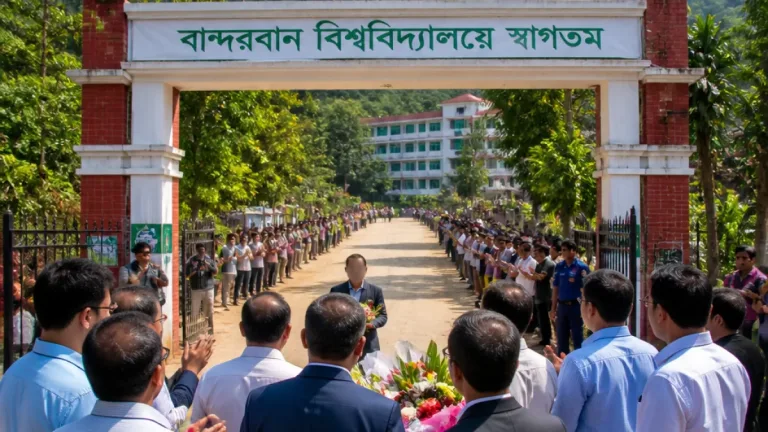 বান্দরবান বিশ্ববিদ্যায়ে স্বাগত: পার্বত্য শিক্ষার অগ্রগতিতে সাচিং প্রু জেরির প্রথম সফর