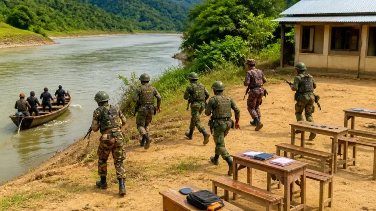 বন্দুকধারীরা থানচির সরকারি প্রধান শিক্ষককে অপহরণ করে নৌকাযাত্রায় সাঙ্গু নদীপথে নিয়ে গেল