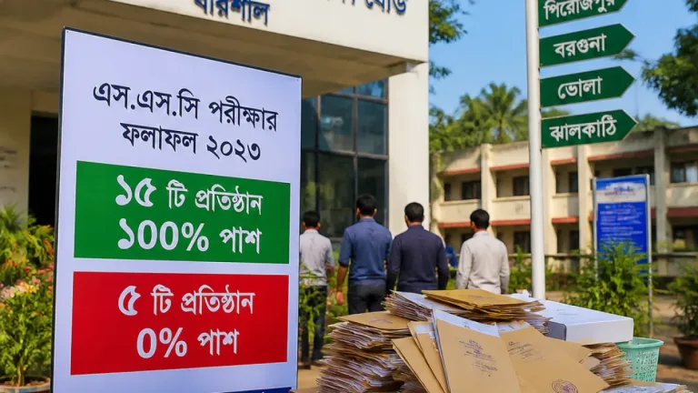 বরিশাল বোর্ডে ৫টি বিদ্যালয়ে কারো পাস হয়নি, ১৫টি বিদ্যালয়ে শতভাগ সফলতা