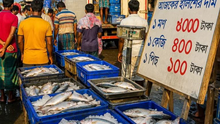 বরিশালে ইলিশ সরবরাহ দ্বিগুণ, পাইকারি মণদামে সর্বোচ্চ প্রায় ২০ হাজার টাকার পতন