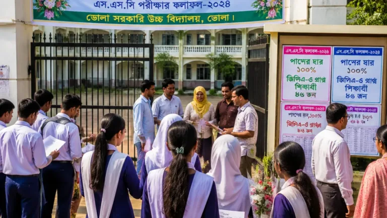 ভোলা জেলায় এসএসসিতে পাসের হার ৫৩.৭১%; কয়েকটি স্কুল সর্বোত্তর ফলাফল প্রদর্শন করলো