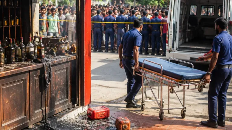 বিনামূল্যে মদ না দেওয়ায় ম্যানেজারের ওপর পেট্রোল ছিটিয়ে আগুন, আহতের শরীরের ৩৮% দগ্ধ