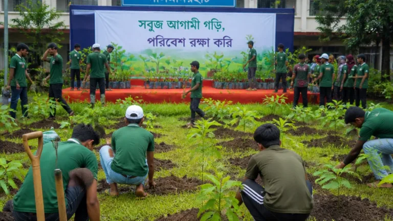 বিশ্বকাপের প্রতিটি গোলের বিপরীতে লালমনিরহাটে ৩০৮টি চারা রোপণ
