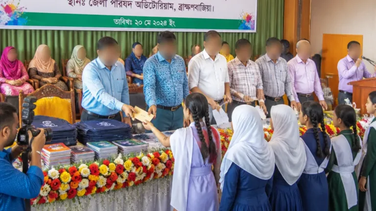 ব্রাহ্মণবাড়িয়ায় অসচ্ছল ও কৃতি শিক্ষার্থীদের জেলা পরিষদের বৃত্তি প্রদান