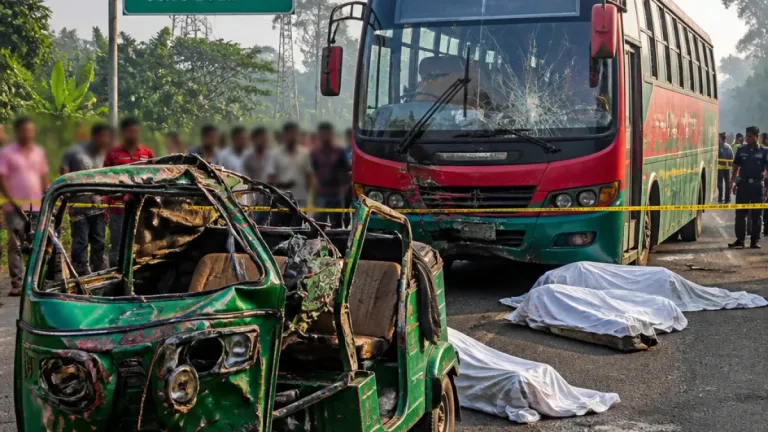 চকরিয়ার খুটাখালীতে বাসের ধাক্কায় ৪ জন নিহত, পালিয়ে গেলো চালকগোষ্ঠী