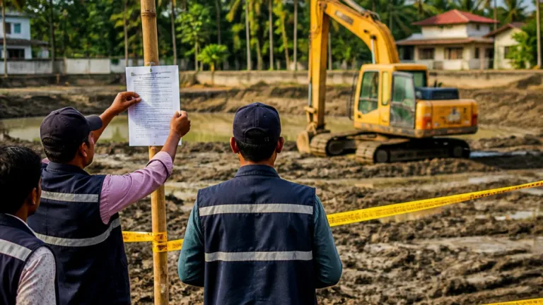 চাঁদপুরে পুকুর ভরাট করে খামারের বর্জ্য ফেলায় এক লাখ টাকা জরিমানা
