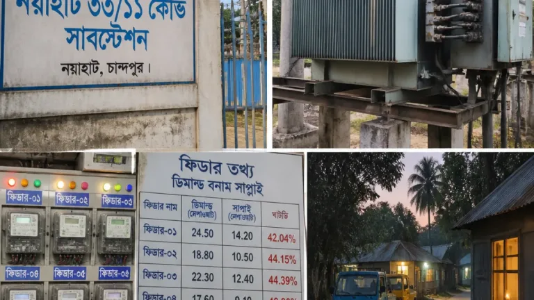 চাঁদপুরের ফরিদগঞ্জে তীব্র লোডশেডিং: চাহিদার অর্ধেকেরও কম বিদ্যুৎ সরবরাহ
