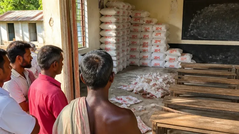 চৌহালীতে সাড়ে সাত মেট্রিক টনের ত্রাণচাল গায়েব: চেয়ারম্যানরা গা ঢাকা দিয়েছে