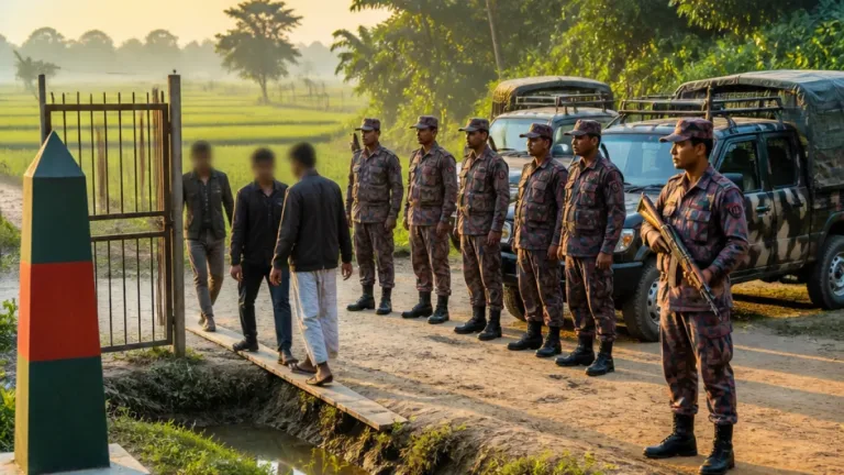 চুয়াডাঙ্গা সীমান্তে বিএসএফের পুশইন চেষ্টায় তিনজন সাঁতার কাটলো বিজিবির নজরে
