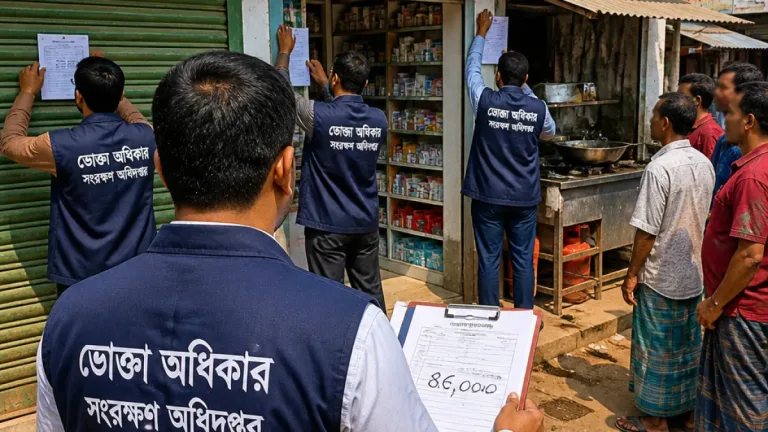 চুয়াডাঙ্গায় ভোক্তা অধিদপ্তরের অভিযানে তিন প্রতিষ্ঠানকে ৪৫ হাজার টাকা জরিমানা