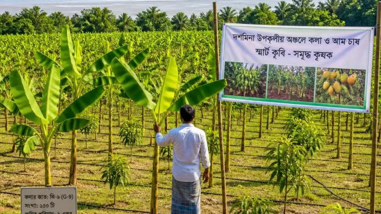 দশমিনায় জি-৯ কলার বাণিজ্যিক চাষে সফলতা, কৃষিতে নতুন সম্ভাবনা