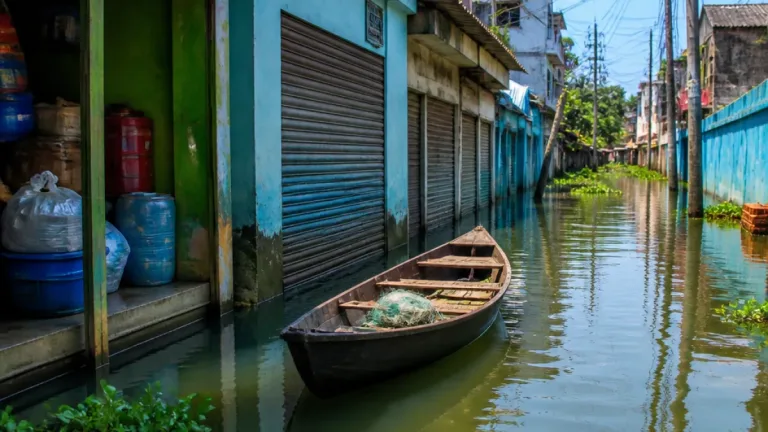দেশজোয়ারে বাগেরহাট পৌর এলাকা প্লাবিত, করুণ পরিস্থিতির আশঙ্কা
