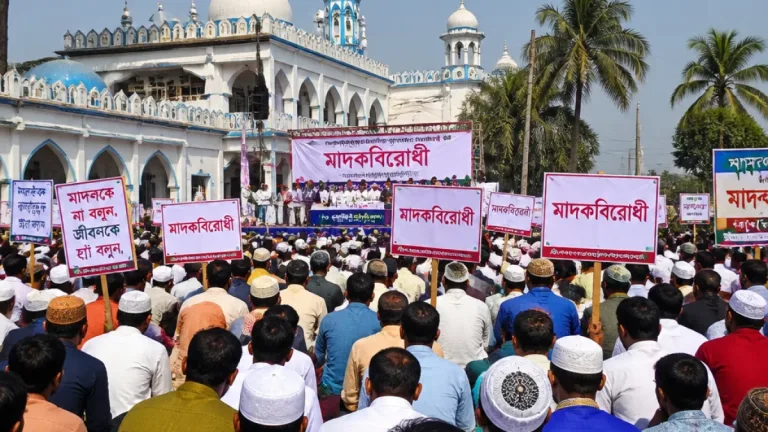 দিনাজপুরে মাদক ব্যবসা বন্ধে ২৪ ঘণ্টার আলটিমেটাম, না মানলে প্রশাসনের কাছে হস্তান্তর