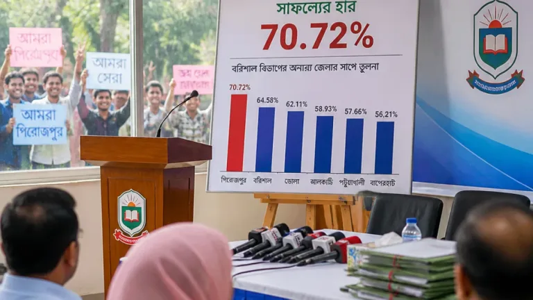 এসএসসি পরীক্ষায় বরিশাল বিভাগে শীর্ষে পিরোজপুর: জেলাভিত্তিক পাস হার ৭০.৭২%