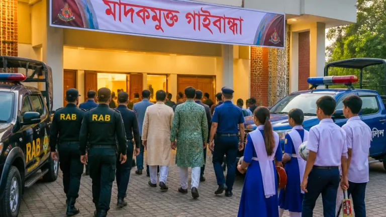 গাইবান্ধায় জেলা প্রশাসকের কড়া বার্তা: রবীন্দ্র-নজরুলের দেশে মাদক প্রশ্রয় পাবে না