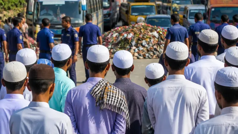 গাজীপুরে মাদ্রাসা শিক্ষার্থীদের সড়ক অবরোধ: নিহত শিক্ষার্থীর দাবি নিয়ে বিক্ষোভ