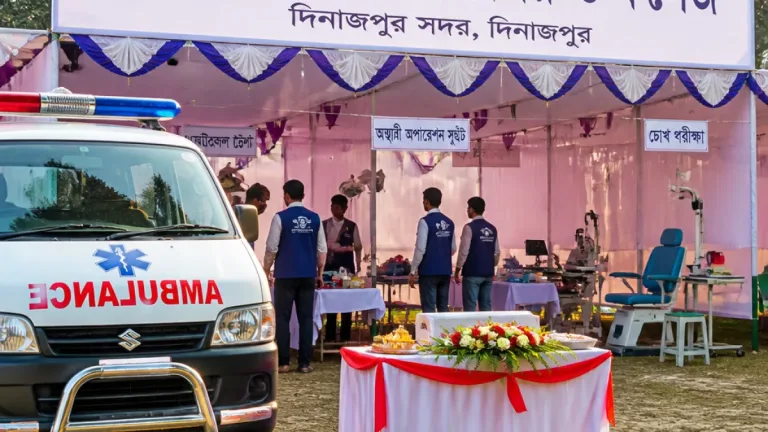 ঘুঘুডাঙ্গায় বিনামূল্যে চোখ পরীক্ষা ও ছানি অপারেশন ক্যাম্পের উদ্বোধন