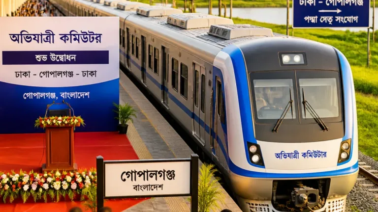 গোপালগঞ্জ—ঢাকা রুটে নতুন ‘অভিযাত্রী কমিউটার’ চালু, দৈনন্দিন যাতায়াতে পরিবর্তন আশা