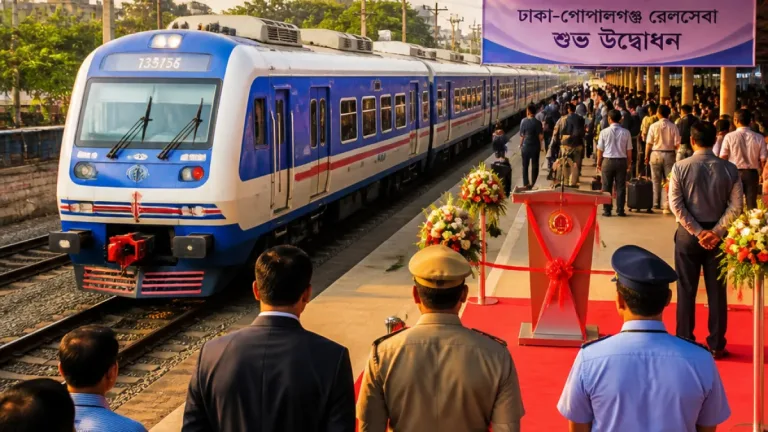 গোপালগঞ্জ-ঢাকা রুটে নতুন ‘অভিযাত্রী কমিউটার’ ট্রেন চালু