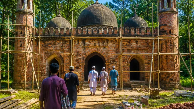 গুরুদাসপুরে ৪০০ বছরের পুরোনো ‘গায়েবি’ শাহী জামে মসজিদ: মুঘল স্থাপত্যের চিহ্ন এখনও টিকেছে