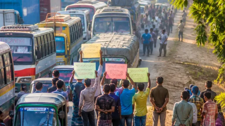 গ্যাস সংকট নিয়ে জামালপুর–টাঙ্গাইল মহাসড়ক অবরোধ; হাজারো যাত্রী ও পরিবহন পঙ্গু
