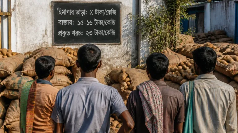 হিমাগার ভাড়া বাড়ায় লোকসানে রংপুরের আলুচাষিরা, জেলা পরিধিতেই চাপ বাড়ছে