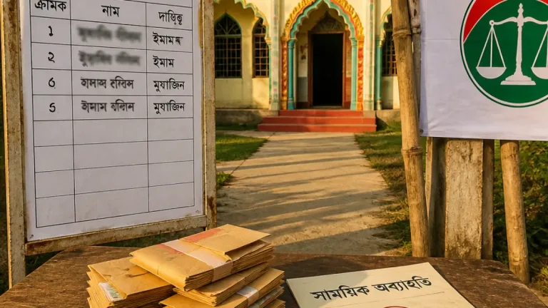 ইমাম-মুয়াজ্জিন তালিকায় নামের বিনিময়ে ঘুষ দাবিতে বিএনপি নেতাকে সাময়িক অব্যাহতি