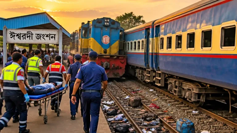 ঈশ্বরদী জংশনে মহানন্দা এক্সপ্রেসে সান্টিং ইঞ্জিনের ধাক্কা: কমপক্ষে ১৫ আহত