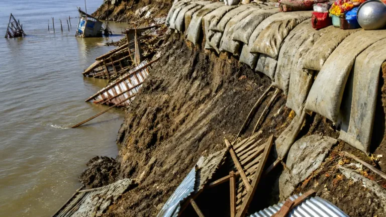 জাজিরায় ১ হাজার ২০২ কোটি টাকার তীর রক্ষা প্রকল্পে নতুন ভাঙন—নদীপাড়ের মানুষ ফাঁুকের সামনে